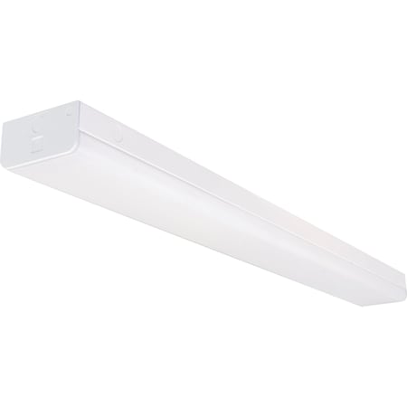 Nuvo LED 4FT Wide Strip Light, 40W, 5000K, White, w/Knockout and Sensor 65/1143